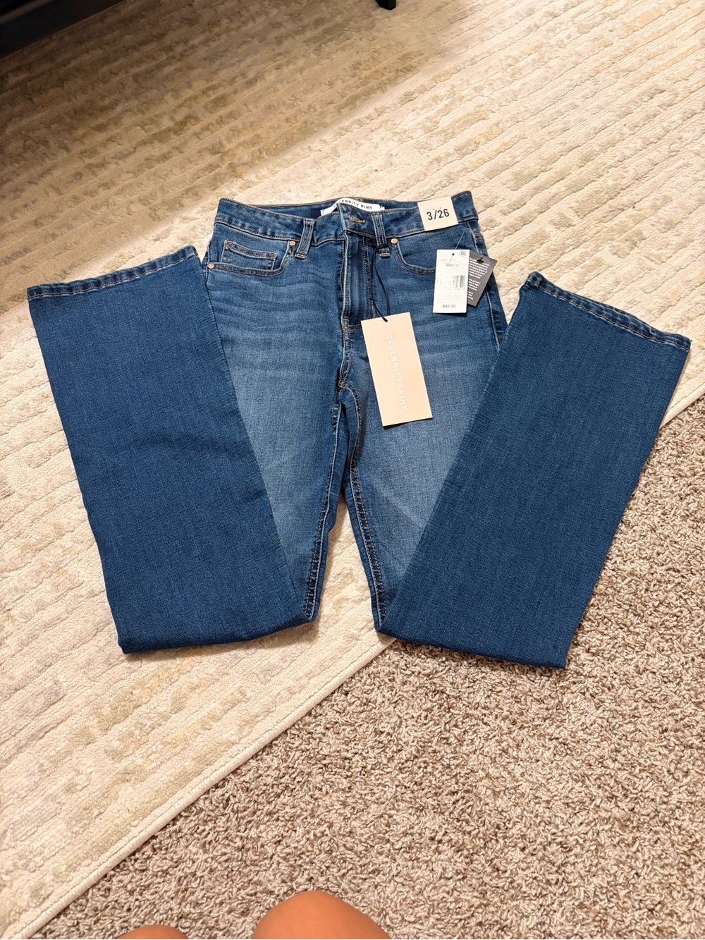 Celebrity Pink High-Rise Straight Leg Jeans - Blue Denim NWT